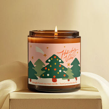 Holiday Vibes Scented Candle Christmas Gift, 6 of 8