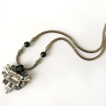 Art Deco Inspired Swarovski Crystal Necklace, 3 of 5