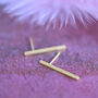 Minimalist Sm Bar Earrings, thumbnail 1 of 4