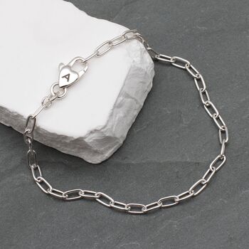 Personalised Sterling Silver Padlock Bracelet, 6 of 7