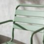 Pair Of Sage Green Garden Chairs, thumbnail 2 of 8