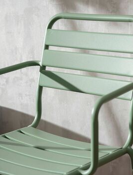 Pair Of Sage Green Garden Chairs, 2 of 8