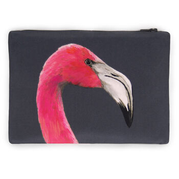 Flamingos Printed Silk Zipped Bag, 2 of 6