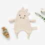 Bunny Bear Dinosaur Organic Cotton Baby Comforter, thumbnail 7 of 7