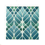 Art Nouveau Blue Turquoise Handprinted Ceramic Tile, thumbnail 12 of 12