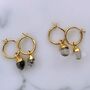 April Birthstone Earrings, Quartz/Herkimer, Gold, thumbnail 1 of 8