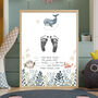 'Sea Friends' Inkless Hand And Footprint Keepsake Certificate Kit, thumbnail 3 of 5