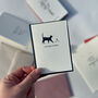 Hand Printed Birthday Card With Cat Illustration, thumbnail 1 of 3