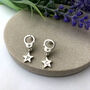 Friendship Handcuff Initial Star Silver Earrings, thumbnail 10 of 10