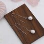 Genuine Fresh Water Pearl Threader Earrings, thumbnail 6 of 12