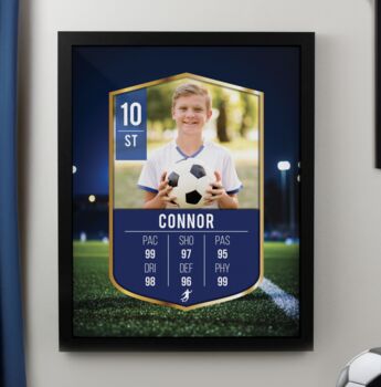 Personalised Photo Upload Framed Football Print, 2 of 4
