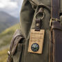 Great Plains 'Wanderlust' Oak Compass Keyring, thumbnail 1 of 2