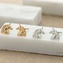 Sterling Silver Unicorn Stud Earrings, thumbnail 4 of 8