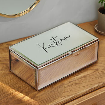 Personalised Mirrored Jewellery Box Gift For Her, 5 of 7
