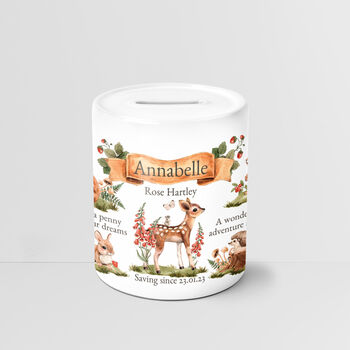 Personalised Animal Forest Ceramic Money Box, 6 of 6