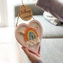 Personalised New Baby Gift Heart Nursery Sign, thumbnail 1 of 5