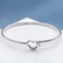 Personalised Sterling Silver Heart Bangle, thumbnail 3 of 6