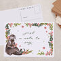 Otter Floral Just A Note To Say A6 Postcard Pack, thumbnail 1 of 3