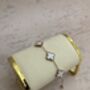 Rose Gold White Clover Charm Bracelet, thumbnail 3 of 5