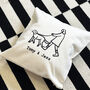 Dog And Owner Personalised Cushion, thumbnail 1 of 2