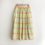 Pastel Check Cotton Midi Skirt, thumbnail 1 of 6