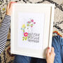 'Bloom From Within' Typography Illustration Print, thumbnail 1 of 3