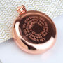 Personalised Rose Gold Plated Round Hip Flask, thumbnail 4 of 9