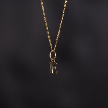 Mini Gold Initial Letter Pendant Necklace For Men, 7 of 11