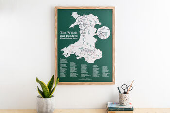One Hundred Of The Highest Peaks In Wales Print, 4 of 7