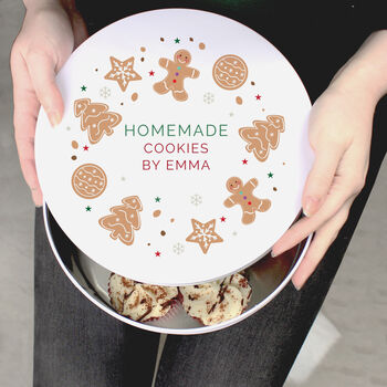 Personalised Christmas Cake Tin – Perfect For Festive Treats, 2 of 5