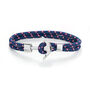 Personalised Men's Blue Rope Nautical Anchor Bracelet, thumbnail 6 of 9