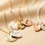 Personalised Heart And Disc Charm 'Family' Necklace, thumbnail 2 of 9