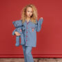 Momo Kids Check Pyjama Set With Matching Teddy Bear, thumbnail 3 of 7