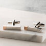 Personalised Engraved Location Bar Cufflinks, thumbnail 4 of 4