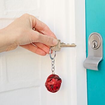 Colourful Recycled Newspaper Ball Keyring, 10 of 12