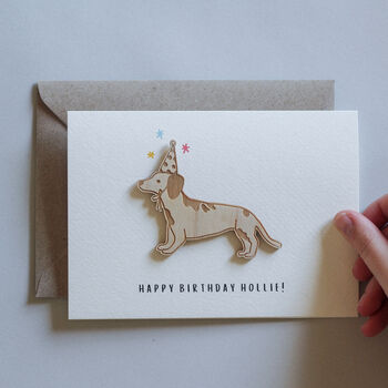 Personalised Sausage Dog Birthday Card, 3 of 6