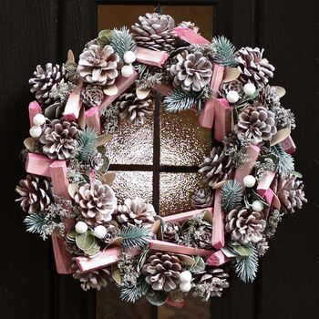 Pink Everlasting Door Wreath, 2 of 6