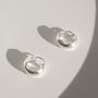 Sterling Silver Thick Huggie Hoop Earrings, thumbnail 1 of 10