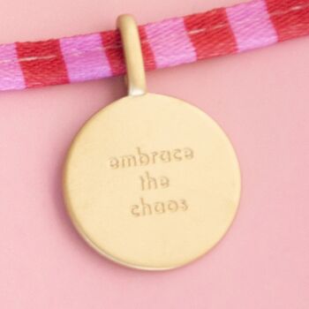 Embrace The Chaos Charm Tie Bracelet, 3 of 7
