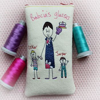 Personalised Embroidered Granny's Glasses Case, 6 of 12