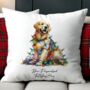 Personalised Golden Retriever In Christmas Lights, thumbnail 2 of 10