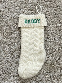 Personalised Embroidered Knitted Christmas Stocking, 11 of 12