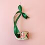 Hand Painted Mini Ceramic Mug Christmas Ornament With Flower, thumbnail 3 of 5