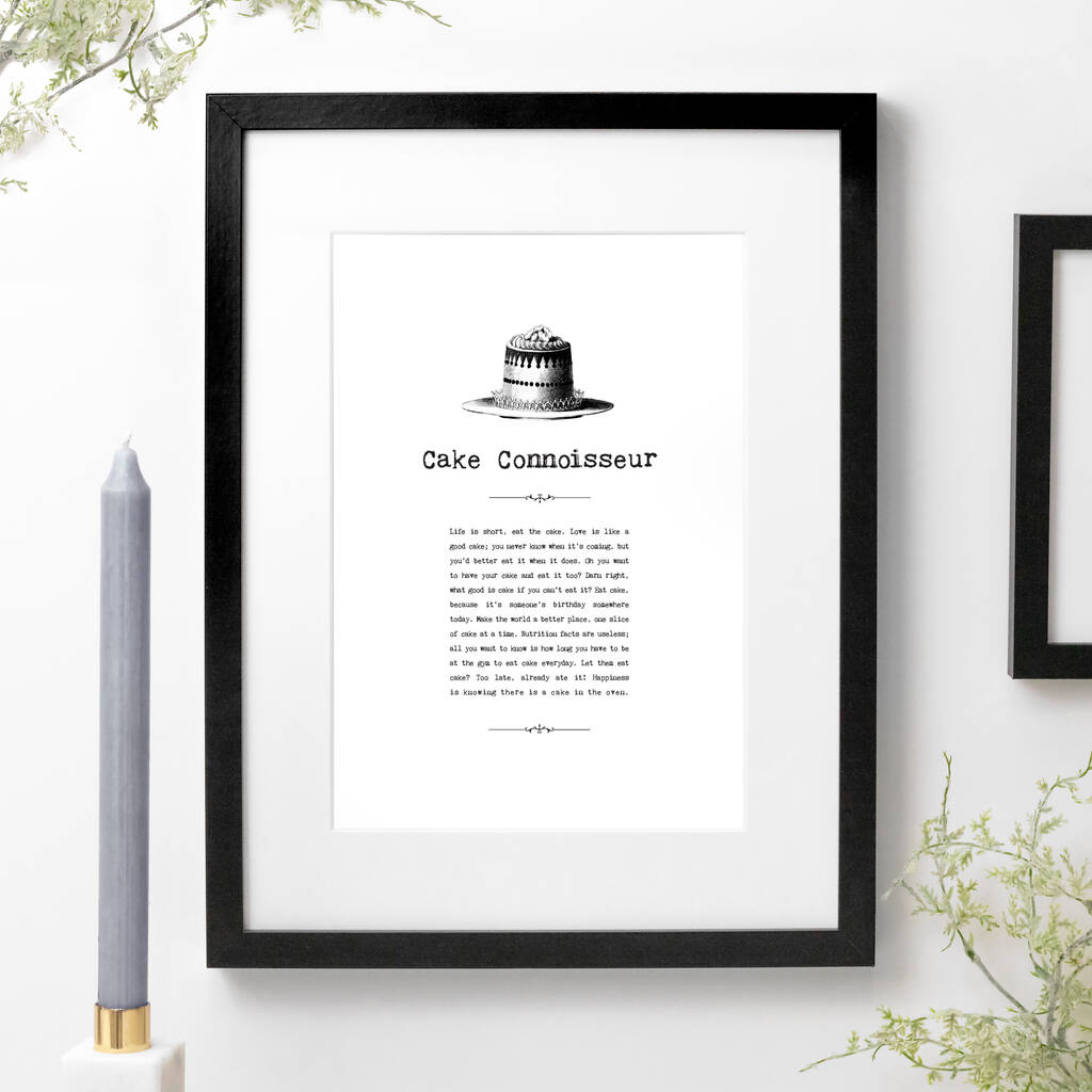 Cake Lover Gift Print, 1 of 7