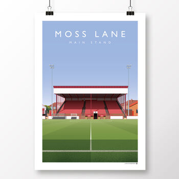 Altrincham Moss Lane Main Stand Poster, 2 of 7