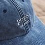 Personalised Family Vintage Cap In Denim Blue, thumbnail 2 of 3