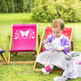 Personalised Children's Butterfly Hardwood Deckchair, thumbnail 1 of 3