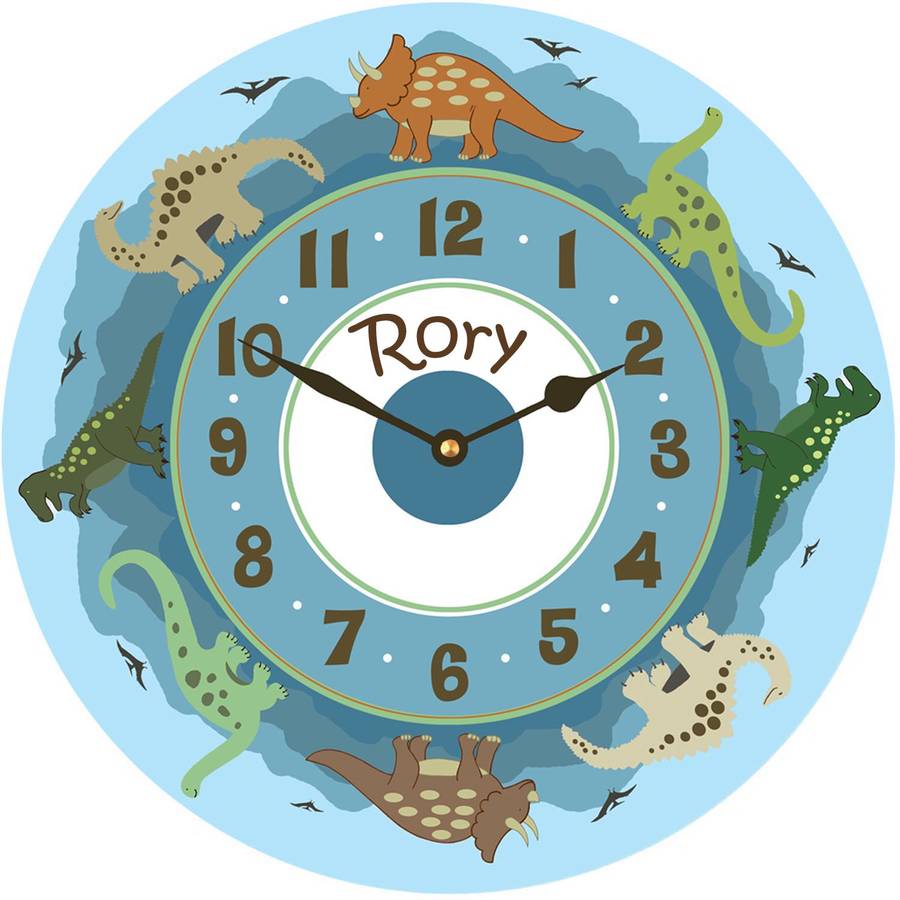 personalised clock for boys by cuteclocks