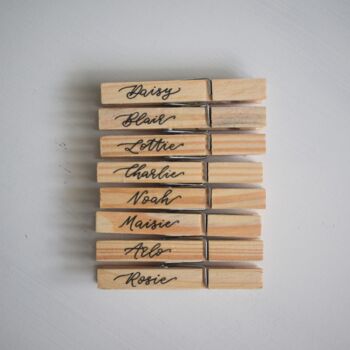 Personalised Wooden Wedding Favour Place Names X 10, 3 of 6
