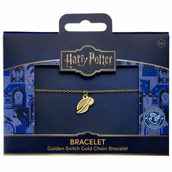 Harry Potter Stainless Steel Golden Snitch Gold Chain Bracelet, 3 of 3